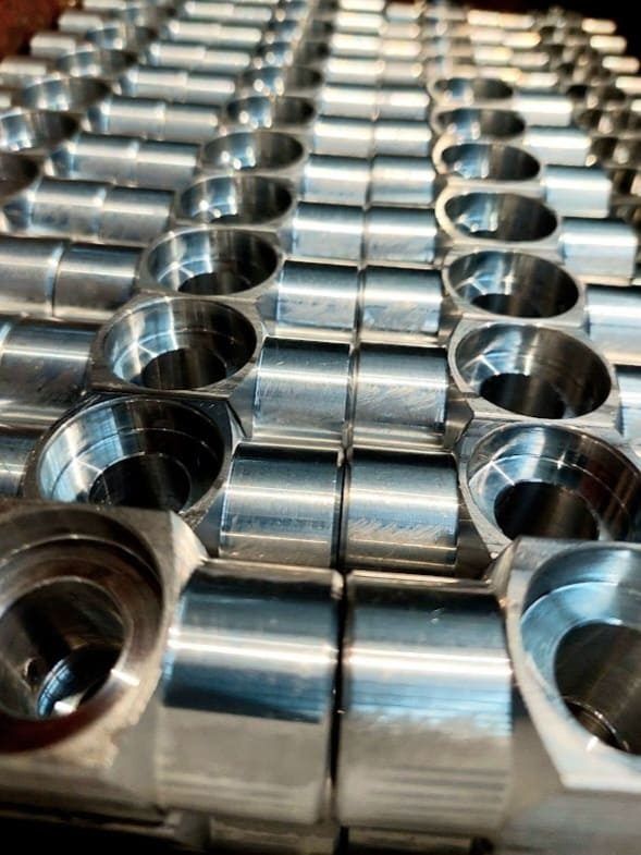 Multi-axis CNC machining on aluminium
