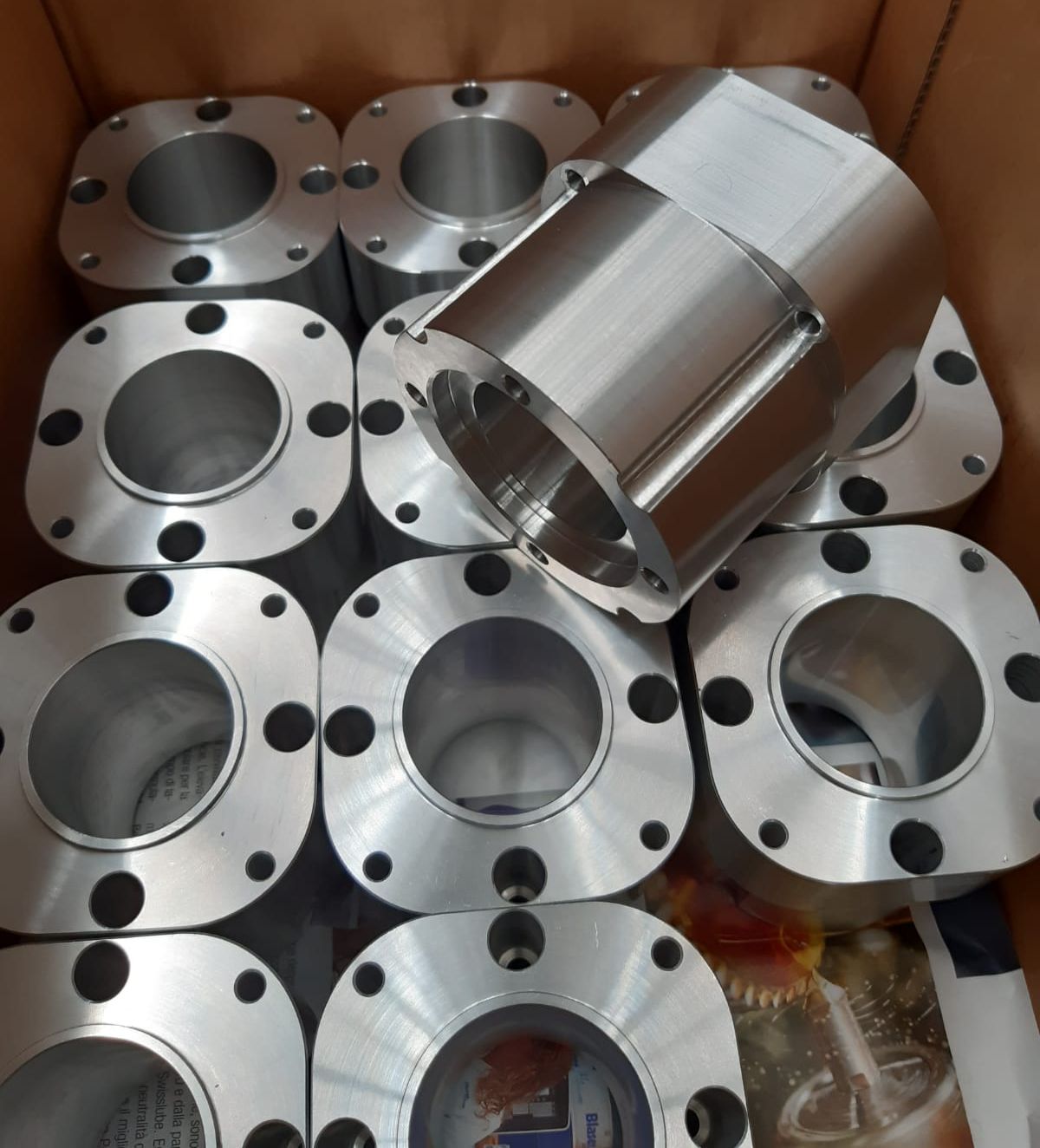 Flanges machined on a CNC machining centre
